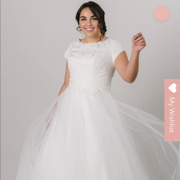 latter day brides Dresses & Skirts - Button up bugle bead tulle wedding dress
